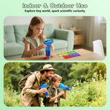 Odatay Microscope for Kids with 12 Slides, 100X-1000X 1080P Digital Handheld Kids Microscope, Mini Portable Pocket Miniscope Science Toys Gifts for 3+ 4 5 6 7 8 9 10 11 12 Year Old Boys Girls, Blue Odatay