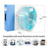 iSANMATE 3D Printer Filament, PLA Filament 1.75mm Dual Color Filament, Shiny Silk PLA Coextruded Filament, 1 kg/Spool (Lake Green and Silver) iSANMATE