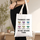 G2TUP Diamond Painting Tote Bag Diamond Art Gift Things i Do In My Spare Time Diamond Art Painting Shoulder Bag (Things i Do Diamond) G2TUP