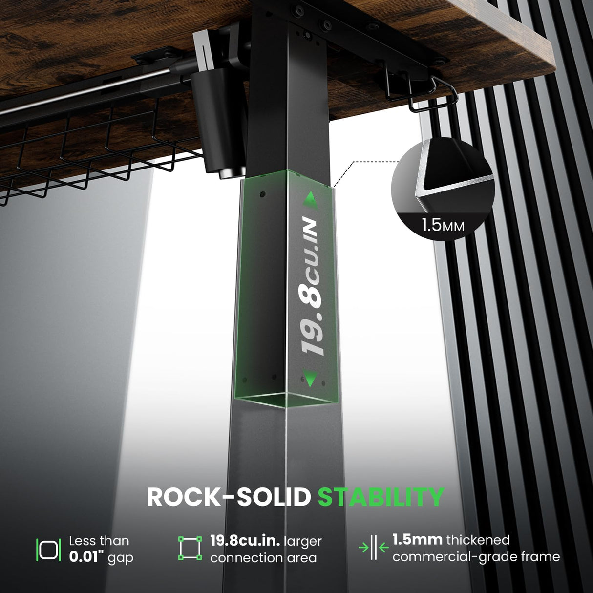 DeskShow Electric Standing Desk Adjustable - 63 x 24 Inch Sit Stand up Desk with Cable Management - 3 Memory Preset Adjustable Height Table DeskShow