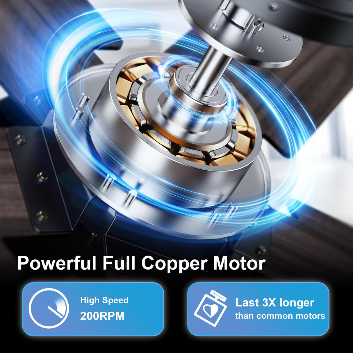 TCL 52" Ceiling Fan with Lights, Black Flush Mount Ceiling Fans, 5 Blades Low Profile Ceiling Fans, 6 Speeds DC Reversible, Dimmable, Modern Ceiling Fans for Bedroom, Living Room and Garage TCL