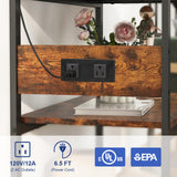 Livofloral 20-29 Gallon Fish Tank Stand With Power Outlets, 3-Tier Metal Aquarium Stand, Breeder Reptile Tank Stand with Shelf for Home Office, 500LBS Capacity, 29.5 x 15.8 x 30.1 inches Livofloral