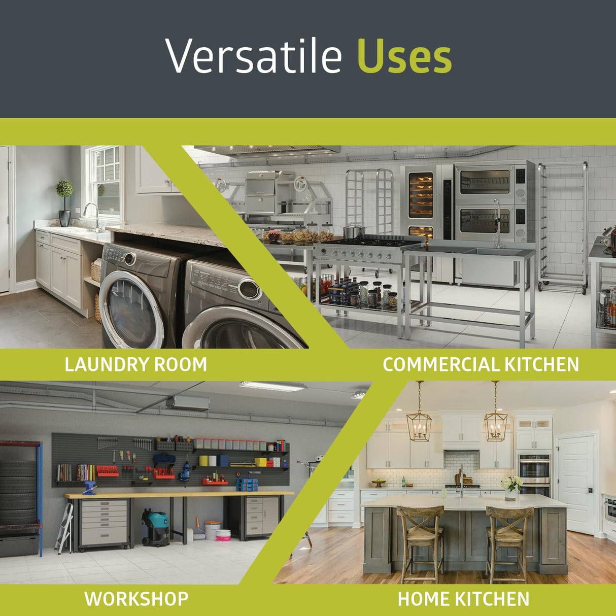 Pearington NSF Certified Stainless Steel Kitchen Prep and Work Table, Commercial Work Table for Restaurant and Home, 36" x 24", Stainless Steel Pearington