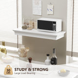 Eylar Intact Secret Home Decor with Hidden Storage, Floating Night Stand with Gun Drawer, Space-Saving Gun Shelf for Bedroom, Hallway, Office, Solid Wood (White) Eylar