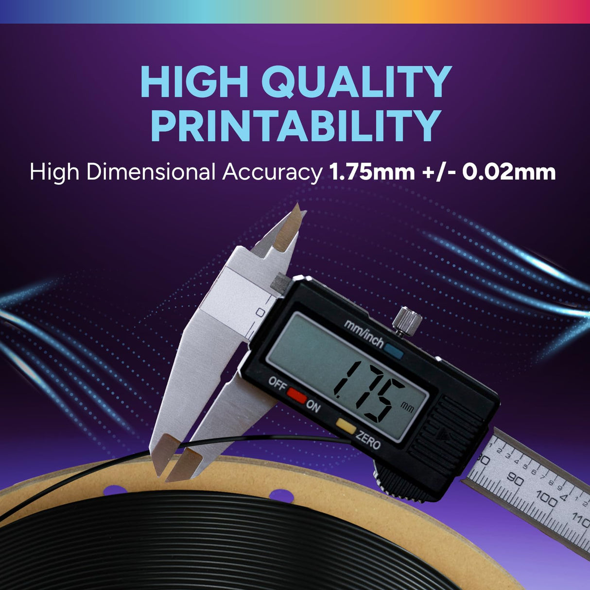 OVERTURE TPU High Speed Filament 1.75mm Flexible Roll, 95A Soft 3D Printer Filament, 2kg Spool (4.4 lbs), Fit Most FDM Printer (HS TPU 2kg Black 1-Pack) OVERTURE