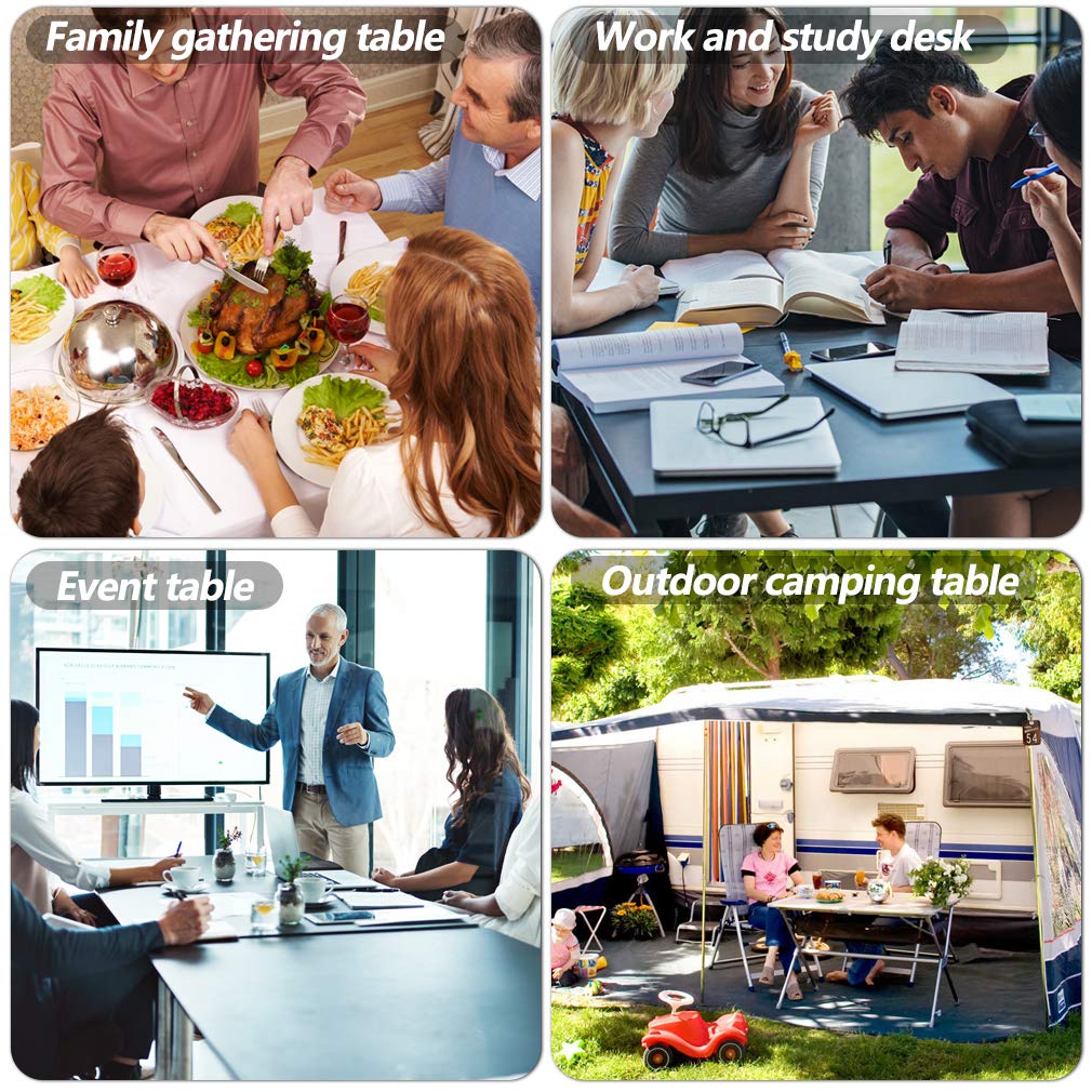 6FT Picnic Table Folding Table Camping Table Plastic Table Fold Up Table Lock for Party Event,White BestOffice