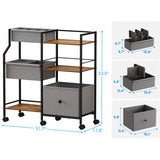 Modanais Kids Toy Storage Organizer - Toy Shelf Organizer, Sturdy Wooden Book Shelves, Soft-Sided Fabric Bins, Customizable Mobile Storage Cart for Playrooms & Bedrooms Modanais