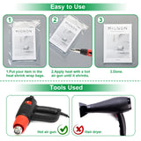 250 Pieces Heat Shrink Wrap Bags 4 x 6 Inch, 7 x 10 Inch, 10 x 14 Inch Clear Heat Shrink Film Wrap POF Heat Shrink Wrap for Homemade DIY Packaging Soap Candle Bath, 3 Sizes Gersoniel