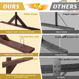 HeyMate Wedding Arch -7.48FT Square Wooden Wedding Arch for Ceremony, Wooden Arbor Backdrop Stand for Proposal Wedding Party Scene, Birthday Party, Bridal Shower, Garden, Outdoor, Rustic Decorations HeyMate