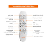 King Adjustable Bed Frame Base - Easy to Install in 5 Minutes, Massage, Wireless Remote, Foot&Head Inclined, Zero Gravity, Dual USB Ports, Under Bed Light, 3000 Premium Series ESHINE