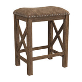 Hillsdale Furniture Willow Bend Stationary Backless Counter Height Stools, Set of 2, Antique Brown Walnut Hillsdale