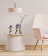 White Wooden Candle Holder,Candle Holder,Wood Candle Holder,Candle Holders,Farmhouse Candle Holder,Candle Holder Set of 2,Wood Pillar Candle Holder,Height 6 inch Set of 2, White Wash Light & Pro