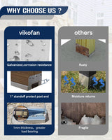 vikofan 10 PCS 4x4 Galvanized Post Base Steel Inter 3.5x3.5 Wood to Concrete Adjustable Post Anchor with 1" Standoff for Deck Patio Gazebo Pergola vikofan