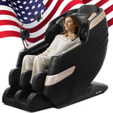 BILITOK Zero Gravity Massage Chair, Full Body Recliner with Heating, Bluetooth Speaker, Airbags, Touch Screen, Phone Stand, Foot Roller, Black BILITOK