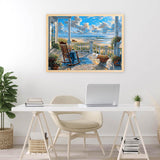 ARPADAMO Landscape Diamond Art Kits for Adults,5D Beach Diamond Painting DIY Animal Diamond Art Diamond Painting Kit for Adult,Round Full Drill Diamonds, Diamond Art Kits for Home Decor-12x16inch ARPADAMO