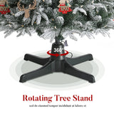 EZCHEER Rotating Christmas Tree Stand, 360-Degree Rotating Adjustable Tree Stand for up to 7.5ft Tall and 80lbs, Spinning Christmas Tree Stand with 3 Adjustable Settings EZCHEER