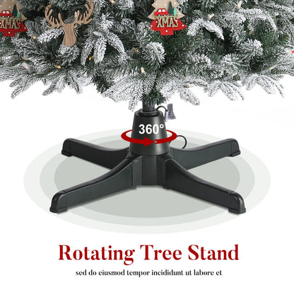 EZCHEER Rotating Christmas Tree Stand, 360-Degree Rotating Adjustable Tree Stand for up to 7.5ft Tall and 80lbs, Spinning Christmas Tree Stand with 3 Adjustable Settings