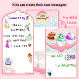 Together Art Happy Birthday Card Art Kit – DIY Sticker Coloring Craft Kit for Kids | DIY Color Your Own Stickers & Create Your Message | Birthday Card Coloring Sheets & Art Activity Gift Together Art