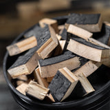 Midwest Barrel Company Bourbon Barrel BBQ Smoking Wood Chunks for Smoker (Bucket) 1-4 Inch Large Wood Chunks for Smoking Meat - BBQ Accessories for Grills and Smokers MIDWEST BARREL CO. EST. 2015