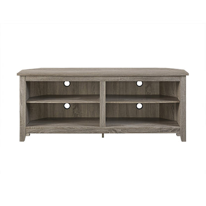 Walker Edison Maxwell Classic 2 Shelf Corner TV Stand for TVs up to 65 Inches, 58 Inch, Driftwood