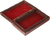 Indian Glance Wood Jewelry Box Organizer - 10 x 6” - Multipurpose Keepsake Storage Case For Girls | Women Indian Glance