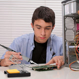 Welding Soldering Iron with Thermostatic Digital-Controlled and LCD Screen Display, 60 W Temperature Adjustable 180℃/356℉-480℃/896℉ with 5 PCS Soldering Bits, 2 Soldering Iron Stands & 1 Sponge IMAGE