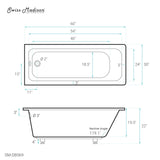 Swiss Madison Well Made Forever SM-DB569 Voltaire 60"x30" Acrylic Drop-In Bathtub Swiss Madison