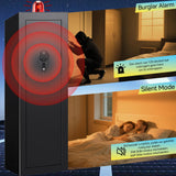 TXTDPL Gun Safe,with Alarm System and Biometric Gun Cabinet,Quick Access Shotgun Rifle Gun Safe,with 2 Pistol Pouches,Silent Mode,Adjustable Gun Rack,No Assembly,11" D x 11.8" W x 52" H,Black TXTDPL