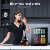 Antarctic Star Mini Fridge Cooler - 60 Can Beverage Refrigerator Glass Door for Beer Soda or Wine –Small Drink Dispenser Machine Removable for Home, Office or Bar, 1.6cu.ft. Antarctic Star