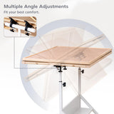 Tektalk Rotating Jigsaw Puzzle Table with Angle & Height Adjustment, Wooden Puzzle Board with Cover & 4 Colored Drawers, Tilting Puzzle Easel with Legs & 4 Roller Wheels, for Up to 1500 Pieces Tektalk