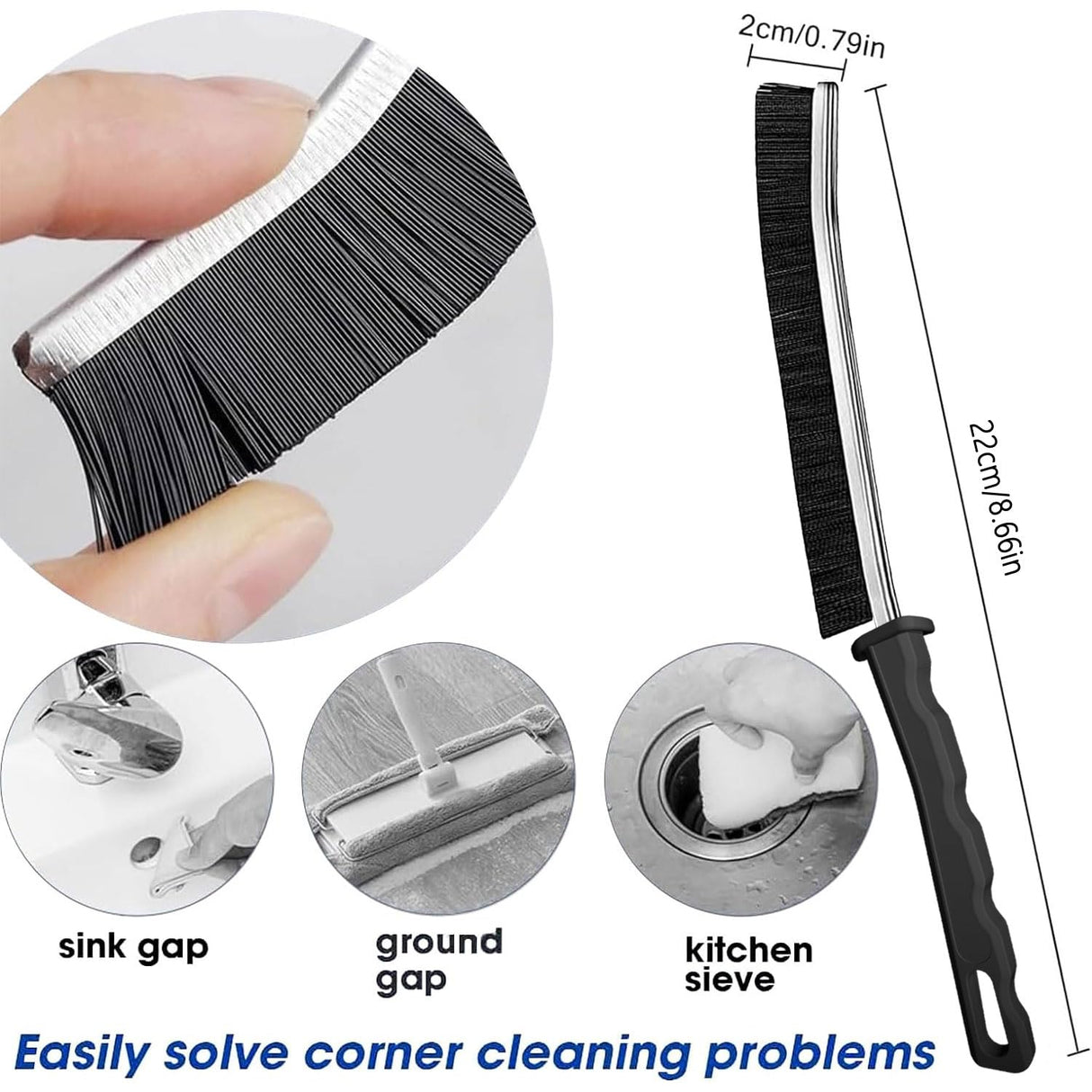 Crevice Cleaning Brush,New Multifunctional Cleaning Brush Tool, Bathroom Gap Brush, Home, Kitchen, Bathroom, Window, Vehicle, Faucets, Toilet,6Pcs AUDELN