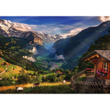Trefl Lauterbrunnen Valley, Switzerland 1000 Jigsaw Puzzle Premium Plus Photo Odyssey 27"x19" Unique Photographic Series, Perfect Matching of Elements, for Adults and Children from 12 Years Old Trefl