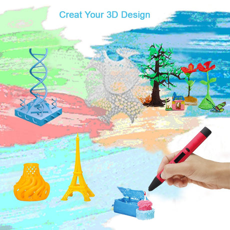 MIKA3D 32 Colors 3D Pen PLA Filament Refills, Each Color 10 Feet, Total 320 feet, Pack with 4 Finger Caps MIKA3D