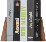 TILISMA Walnut Bookends for Shelves | Wood Book Ends for Heavy Books | Handmade Wooden Bookend for Shelf | Decorative Book End Heavy Duty | Modern Book Separator Stopper | Gifts for Readers (4 Pair) TILISMA
