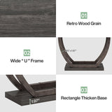 Tribesigns 63-Inch Wood Console Table with Geometric Metal Base, 2-Tier Farmhouse Sofa Table Narrow Long, Thickened Behind Couch Table with Shelves for Living Room Foyer Corridor (Rustic Grey) Tribesigns