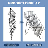 NEESEEYEE 6 Tier Wire Magazine Rack - Comic Book Rack Wide Wire Tabletop Display Rack for Exhibitions Office Table Top Book Brochure Literature Comic Greeting Card Shelf Holder Stand NEESEEYEE
