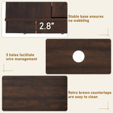 jiteentarou Farmhouse Fireplace TV Stand for 70/75/80 Inch TV, 32”Tall Entertainment Center w/ 36”Electric Fireplace & LED Light, 70”Media Console w/Barn Door Cabinet for Living Room, Brown jiteentarou