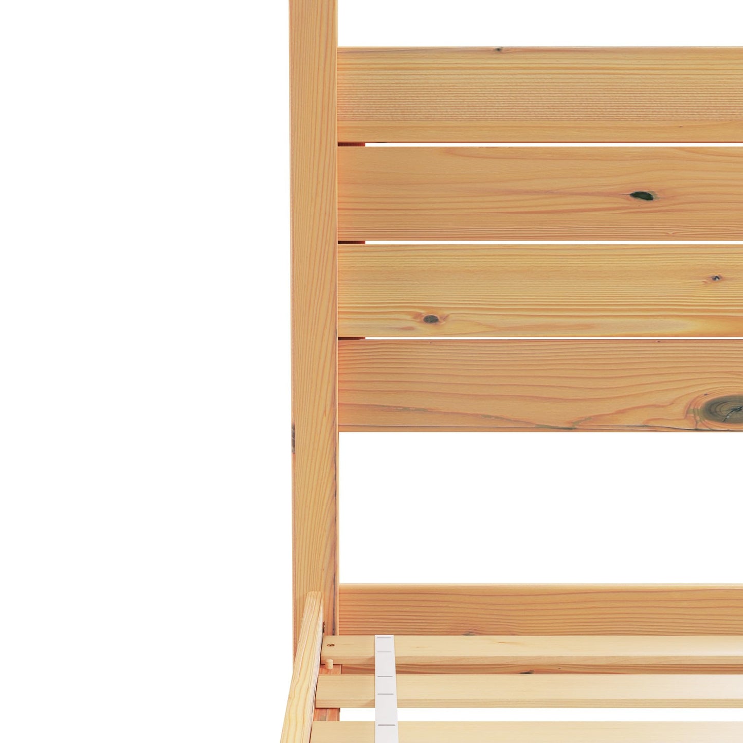 Walker Edison King Minimalist Slatted Headboard Canopy Bedframe, King Size, Natural Pine - WoodArtSupply