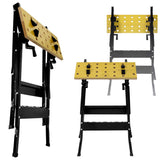 Work-It! Portable Workbench, Folding Carpenter Saw Table with Adjustable Clamps - Easy to Transport with Heavy-Duty Steel Frame, 150 Lbs Capacity Work-It!