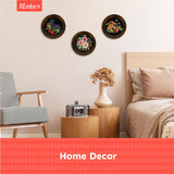 XEmbro 8 Inch Wood Embroidery Hoop Frame, Round Wood Embroidery Display with 8 Inch Embroidery Hoop for Finished Cross Stitch or DIY Art Craft Sewing Ornaments XEmbro