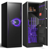 Marcree 8-10 Gun Safe, Large Gun Safes for Rifle & Pistol Storage, Gun Cabinets for Rifles and Shotguns, Gun Cabinet with Quick Home Access and Gun Rack, Long Gun Safe with Dual Alarm & Mute Mode Marcree