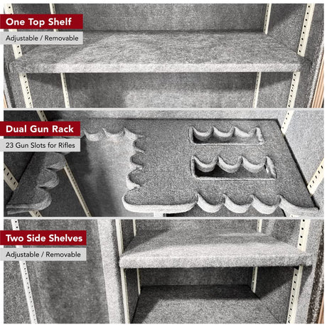 Stealth EGS23 Gun Safe Essential 23 Safe with 30 Minute Fire Protection CA DOJ Approved & 23 Long Gun Storage Stealth
