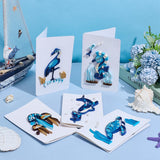 WEBEEDY 20 Sets Paper Quilling Kit for Adults Beginners 5 Styles Sea Animals Quilling Greeting Card Making Kit with Instruction DIY Turtles Dolphins Flamingos Jellyfish Seahorses Cards for Birthday WEBEEDY