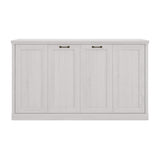 Merax Twin Size Murphy Bed Wall Bed, Folding into a Cabinet, Space Saving Bedroom Furniture for Multipurpose Guest Room, Home Office, Rustic White Merax