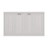 VilroCaz Rustic Twin Size Horizontal Murphy Bed, Solid Wood Folding Platform Bed Murphy Chest with Sturdy Metal Frame for Guest Room Home Office (Twin) VilroCaz