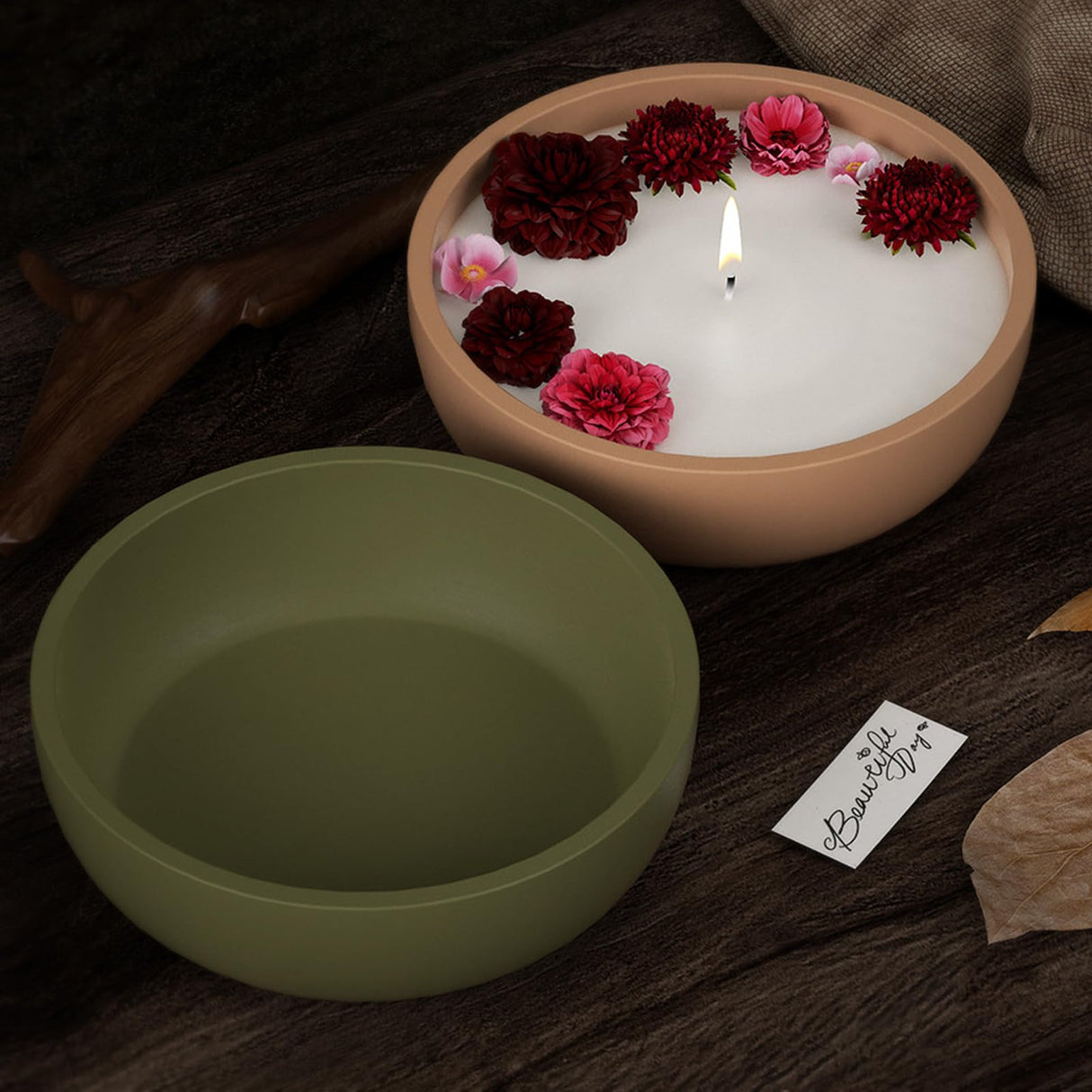 Big Round Bowl Resin Mold 8.2in Large Silicone Container Epoxy Resin Concrete Mold Candle Holder Trinket Box Mold Succulent Plant Pot Bathroom Vanity Tray Mold Storage Craft Making Decoration japleed