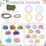 ACRNIGHEET Make Your Own Flower Crown Crafting Kit, Plum Blossom Series Flower Crown Kit, Can Make 16 Sets Wreath Headband and Bracelet Craft Kit, DIY Floral Crown Creative Gifts for Princess ACRNIGHEET