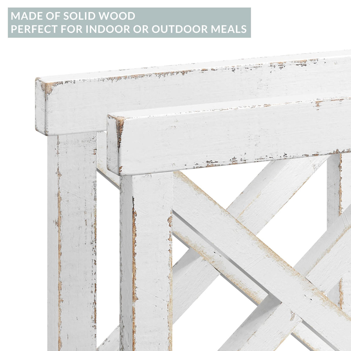 Barnyard Designs Farmhouse Napkin Holder for Table, Napkin Holders for Kitchen, Wooden Napkin Holders for Paper Napkins, Distressed Wooden Napkin Holder Dispenser, 6.75" x 5.5" (White/Brown) Barnyard Designs