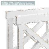 Barnyard Designs Farmhouse Napkin Holder for Table, Napkin Holders for Kitchen, Wooden Napkin Holders for Paper Napkins, Distressed Wooden Napkin Holder Dispenser, 6.75" x 5.5" (White/Brown) Barnyard Designs