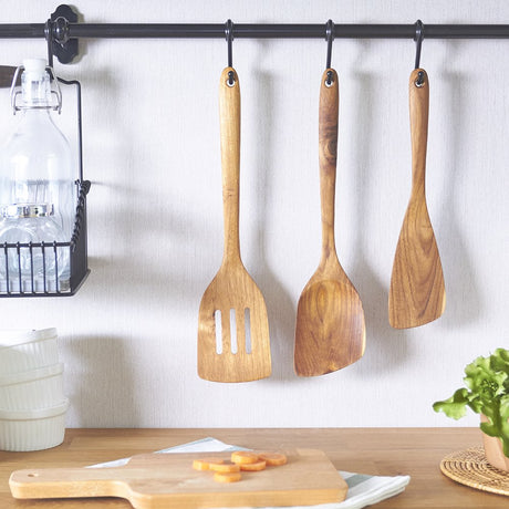 FAAY 11.5 Inch Teak Wood Spatula/Turner for RIGHT Hand | Versatile Spatula, Durable, Healthy and High Moist Resistance for Non Stick Cookware FAAY